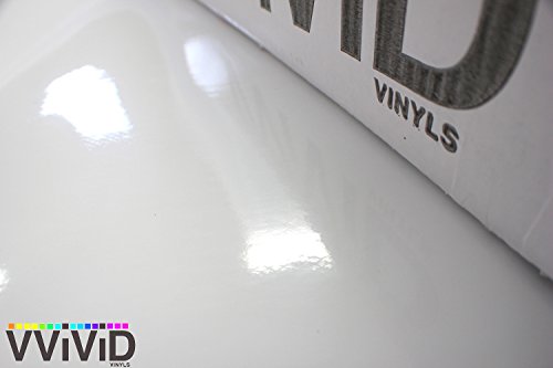 Image of White High Gloss Realistic Paint-Like Microfinish Vinyl Wrap Roll with VViViD XPO Air Release Technology (10ft x 5ft)