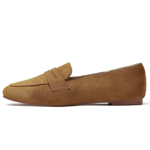 Image of Tilocow Women's Loafers Penny Loafers for Women Comfortable Round Toe Flats Fashion Work Dressy Shoes