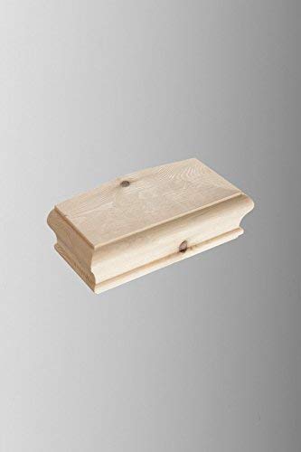 Solid Pine Pyramid Style Stair Newel Post Cap Rebate to fit 90mm Posts (Half Cap 125mm x 56mm x 40mm)
