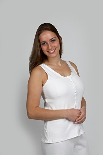 Gentle Touch Post Mastectomy Recovery Camisole with Breast Forms and Drain Pockets Made in USA