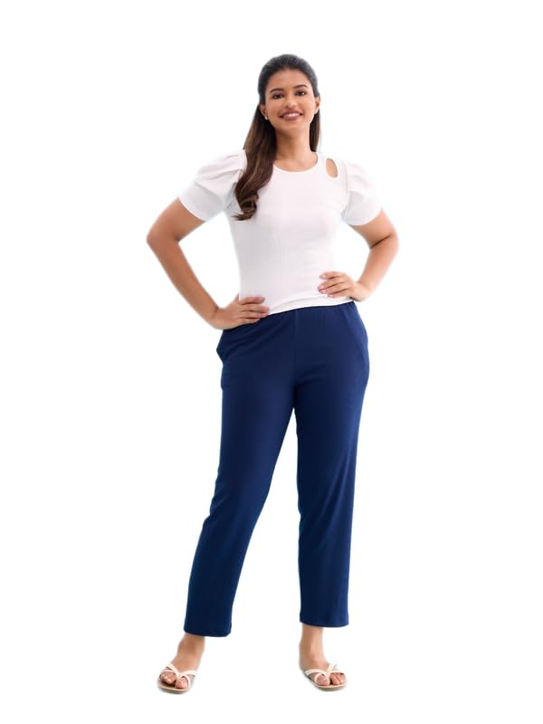 Image of GO Colors Women Rib Pant