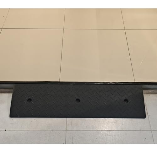 Alfombrillas rampa de caucho y plástico 100 cm, tapetes de transición para bordillo, para neumáticos de coche subiendo pendientes (100 x 25 x 3 cm) miniatura 5