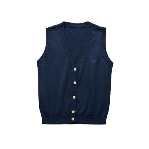 V Neck Sweater Vest for Women Trendy Sleeveless Cardigan Solid Color Button Down Knitted Tank Tops3