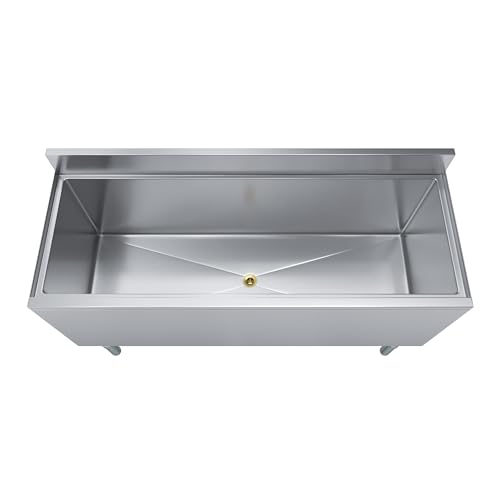 Image of AmGood 18.5 in. x 48 in. Underbar Ice Bin with Sliding Lid | NSF | Stainless Steel Ice Chest with Sliding Lid