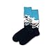 Hot Sox Men's Famous Artist Series Novelty Crew Socks, Wave (Blue/Navy), Shoe Size: 6-12,sock size: 10-13