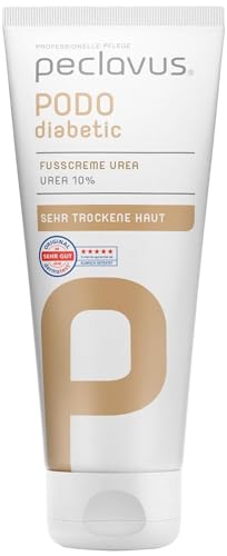 Peclavus PODOdiabetic Fußcreme Urea 10%, Fußpflege, sofortige Hilfe bei trockener Haut