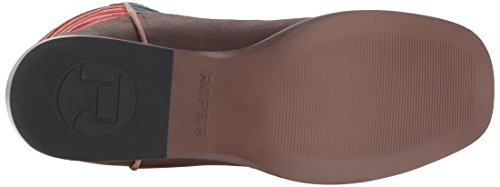 Image of ROPER Womens American Patriotic Square Toe Casual Boots Mid Calf Low Heel 1-2 inch - Blue, Brown, Red
