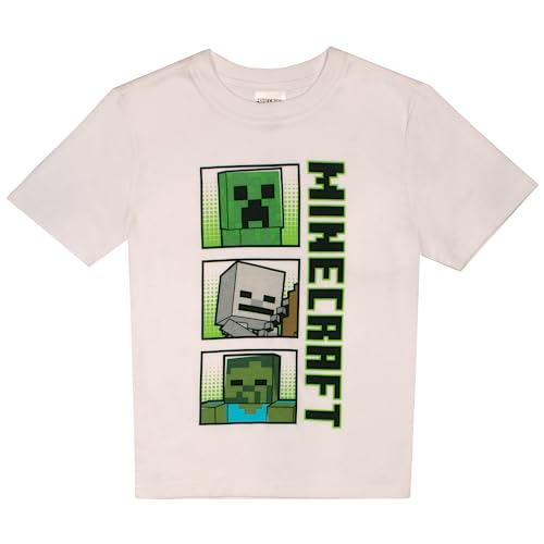 Minecraft Creeper Boys 3-Piece Bundle Set, Zip up Fashion Hoodie, Short Sleeve T-Shirt, and Jogger Sweatpants