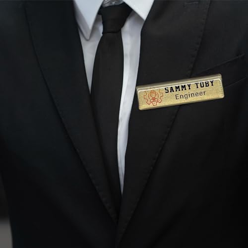 Image of Personalized Epoxy Name Tags with Logo - Custom Full Color 3D Domed Badges, Magnetic Backing, Premium Resin ID Labels for Nurse, Doctor & Business