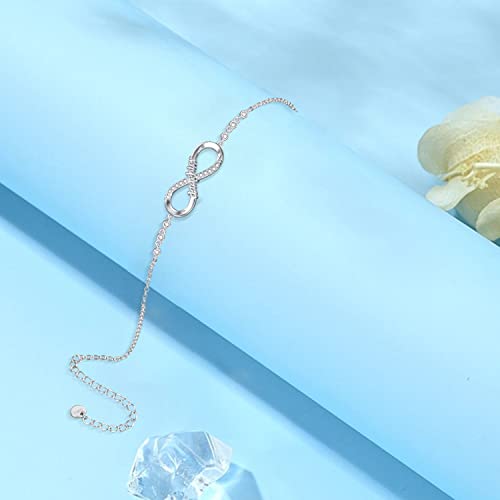 Ocj Daughter Bracelet 925 Sterling Silver Infinity Bracelets For Daughter Dainty Infinity Symbol Jewelry Birthday Graduation Christmas Gift For Daughter #TOP4