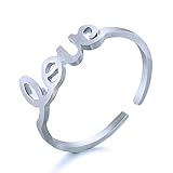 anillo love REGALO PERFECTO - Regalo ideal para el Día de San Valentín, Día de la Madre, Aniversario, Boda, Navidad, Año Nuevo, Cumpleaños, cenas románticas, pedida de matrimonio y fiesta para su novia, amante y usted misma. La joya se entrega dentro de una bolsa de joyería elegante de 24Joyas.