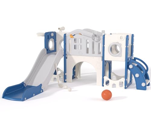 67i 10-in-1 Toddler Playground Set with Slide & Climber, Indoor Outdoor Play Gym for Toddlers 1-3,...