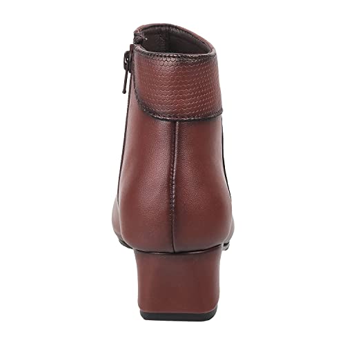 Image of Mochi Women's Faux Leather Heeled Fashion Chelsea Ankle Boots