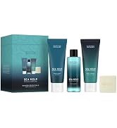 Scottish Fine Soaps Sea Kelp Pamper Essentials Gift Set &ndash; Body Wash, Body Cream, Bath Soak and Cl...