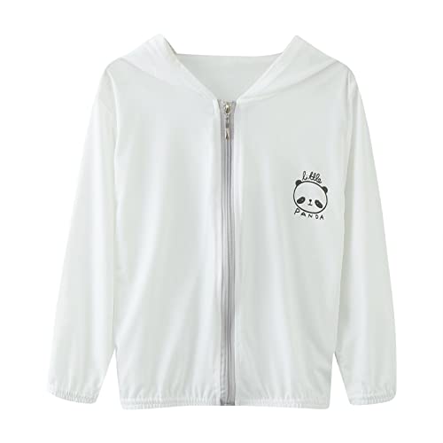 FGUUTYM Ropa de protección solar de manga larga para niños y niñas, diseño de dibujos animados, panda, al aire libre, transpirable, ligero, aire acondicionado, ropa para bebé, mono de invierno para,