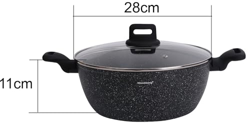 Cacerola antiadherente KLAUSBERG KB-7672 de 28 cm que evita que la comida se pegue 8