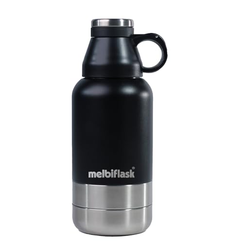 Melbify 3-in-1 Flask with Storage Bowls| Vacuum Flask |Melbiflask Water Bottle | Thermosteel Insulated Flask | 1 Litre | Hot&Cold Water,Coffee,Tea,Milk,Soup|Best Flask for Babies,Office&Travel