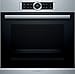 Bosch HBG675BS1 Serie 8 Einbau-Backofen, 60 x 60 cm, Made in Germany, Pyrolyse Selbstreinigung, AutoPilot 10 10 Automatikprogramme, 4D Heißluft Backen auf 4 Ebenen, TFT-Touchdisplay, Schnellaufheizung