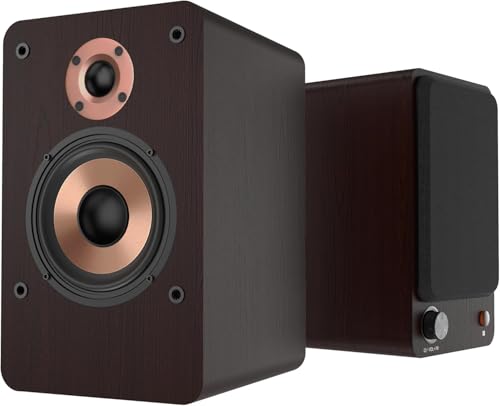 LONPOO Diffusori da Scaffale Bluetooth con USB, Casse acustiche hifi da 100 W, USB/AUX-in/Ottico/Coassiale, woofer da 4“ e tweeter da 1” Casse stereo