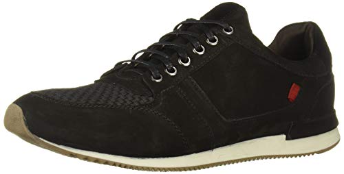 Marc Joseph New York Men's Genuine Leather Made in Brazil Luxury Fashion Trainer Sneaker, Black Nubuck, 11.5 M US
