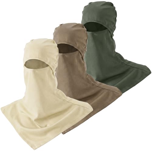 Image of SATINIOR 3 Piece Balaclava Face Cover Sun Protection Neck Cover Summer Balaclava for Men Women Outdoor Sports UV Protector