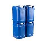 Saratoga Farms 5-Gallon Stackable Water Storage Containers, Emergency Water Storage for Camping and Disaster Preparedness, 20 Gallons