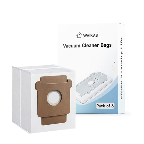 WAIKAS 6 Bolsas para iRobot Roomba Plus 405/505 Combo, Combo 2 Essential, 104/105 Combo, Max 705 Vac, Q0520 Robot aspirador, Piezas de repuesto de gran capacidad - Bolsas con filtro para alérgenos