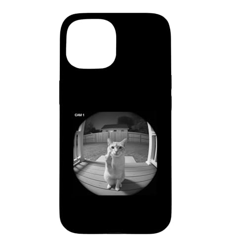 Funny Cat Flipping Off Middle Finger On Security Camera �X�}�z�P�[�X iPhone 15 �p