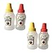 SANON 4 bottiglie portatili da 25 ml, mini ketchup, ricaricabili per sciroppo Mayo, bottiglie per condimenti al miele, senape, per ufficio, scuola, bento box