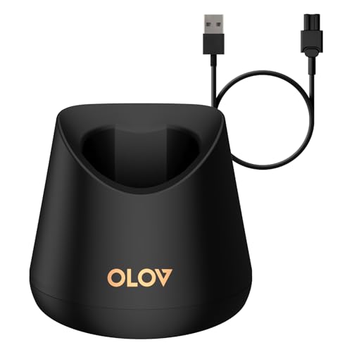 Replacement Charging Base for OLOV Groin Hair Trimmer USB Recharge Dock & Charging Stand Compatible for OLOV Trimmer Charging Dock with USB Power Cord (Black)