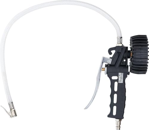 BGS Druckluft-Reifenfüll-Pistole 0-12 bar Luftdruckprüfer PSI Reifendruckprüfer Druckluft Reifenfüllpistole Druckluftpistole Reifendruckmessgerät 3242 Druckluftreifenfüllpistole Reifenfüller Manometer