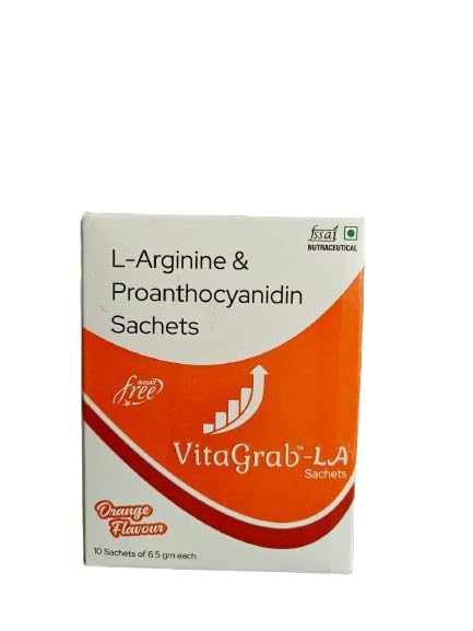 l arginine glutathione and proanthocyanidin granules VitaGrab-LA L-Arginine & Proanthocyanidin Orange Flavoured Sugar-Free  Sachets, 10 x 6.5g, Dietary Supplement (1) : Amazon.in: Health & Personal  Care