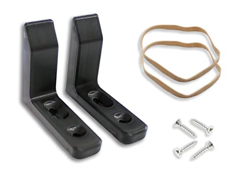Decoralin Toilet Bumpers Wobbly Toilet Seat Stabilisers Stop Children or Disabled Slipping Sliding Set of 2 (Black) - Image 2