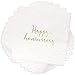 Blue Panda 50-Pack Cocktail Napkins - Happy Anniversary Printed in Gold Foil Confetti - Disposable Paper Party Napkins - Perfect for Anniversary Celebrations - 5 x 5 inches Folded