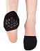 VERO MONTE 6 Pairs Womens Toe Topper Socks - No Show Half Socks (6-9, Black) 46121