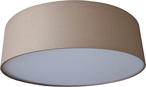 VIDAGO Stov Taupe Textil Deckenleuchte rund 40cm I Moderne Deckenlampe E27...