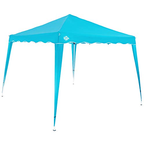 Deuba Pabellon de Jardin cenador Capri Azul Claro 3x3 m Carpa Plegable de jardín Impermeable y Pop Up para Eventos Camping