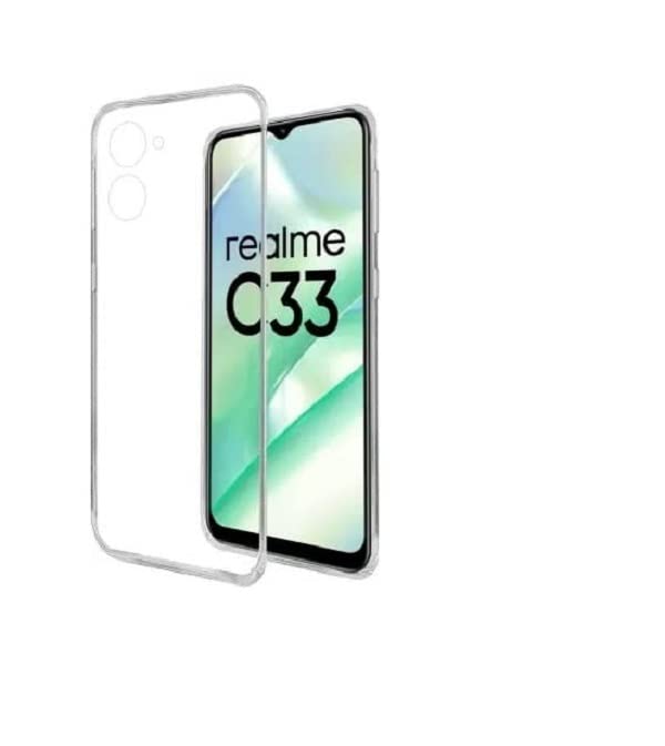Image of COVERBLACK Transparent Rubber Case Back Cover for Realme RMX3624 / Realme C33 - Transparent