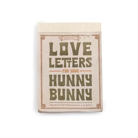 Sugarboo Love Letters for Your Hunny Bunny - 150 Pages of Heartfelt Notes - 4"x6" Perforated Pages for Easy Tear and Share - Daily Affirmations for Spouses and Couples Cover