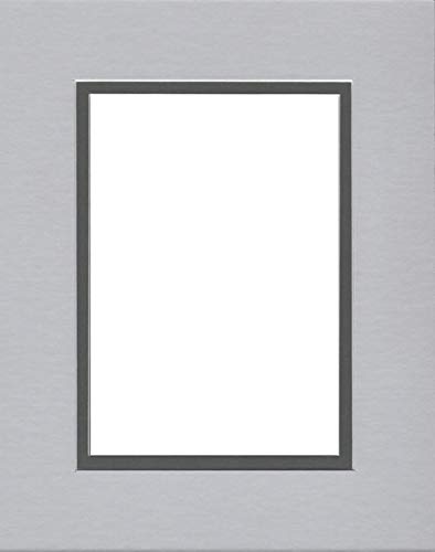 16x20 Double Acid Free White Core Picture Mats Cut for 12x16 Pictures in Nantucket Grey and Slate Grey-image-30