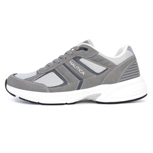 Image of Nautica Mens Running Sneakers Sport Fashion Lace-Up Athletic Soft Shoes for Gym Tennis Men - Cushioned, Breathable, Lightweight & Comfortable