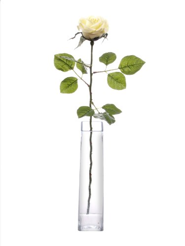 Closer2Nature F023EW - Capullo de Rosa Artificial, 70 cm, Color Blanco