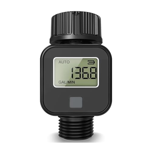 Débitmètre d'eau de tuyau d'arrosage extérieur pour optimiser l'irrigation du potager familial