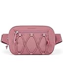 BAGSMART Fanny Packs for Women Small Belt Bag with Adjustable Strap Waist Pack for Running Workout Traveling Hiking, Pink