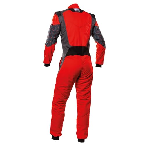 OMP RACING, Men's Suit (Red/Black, Medium/Large)