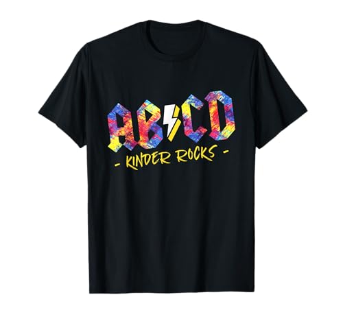 ABCD Kinder Rocks Kindergarten Elementary School Teacher T-Shirt