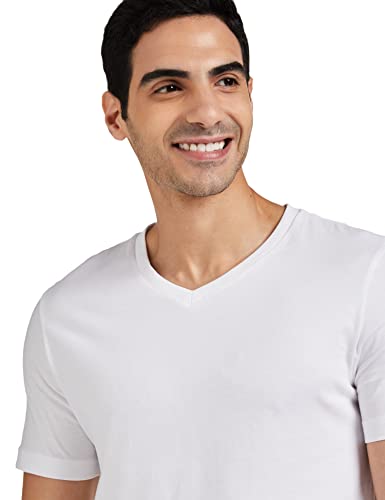 Image of Amazon Brand - Symbol Men's Solid Cotton T Shirt | Plain | V Neck | Half Sleeve-Regular Fit | Combo Pack of 3 (Available in Plus Sizes)