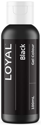 Image of Loyal Gel Food Coloring | Vibrant Color for Buttercream, Fondant, Royal Icing, Gum Paste, Marzipan and Cake Batter | Gel-Based Concentrated Food Dye - 100ml Black