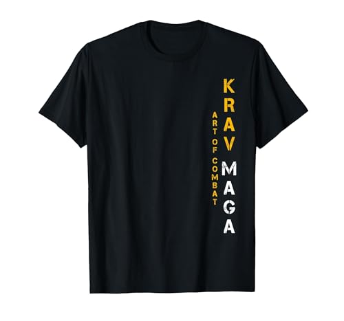 Krav Maga Fighter Arti Marziali Fan Training Combattimento Maglietta, Uomo, Nero, L