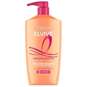 L’Oreal Paris Elvive Dream Lengths Super Detangling Conditioner With Fine Castor Oil and Vitamins B3 and B5 for Long, Damaged Hair, Instantly Detangles To Reduce Breakage With System, 28 Fl Ounce